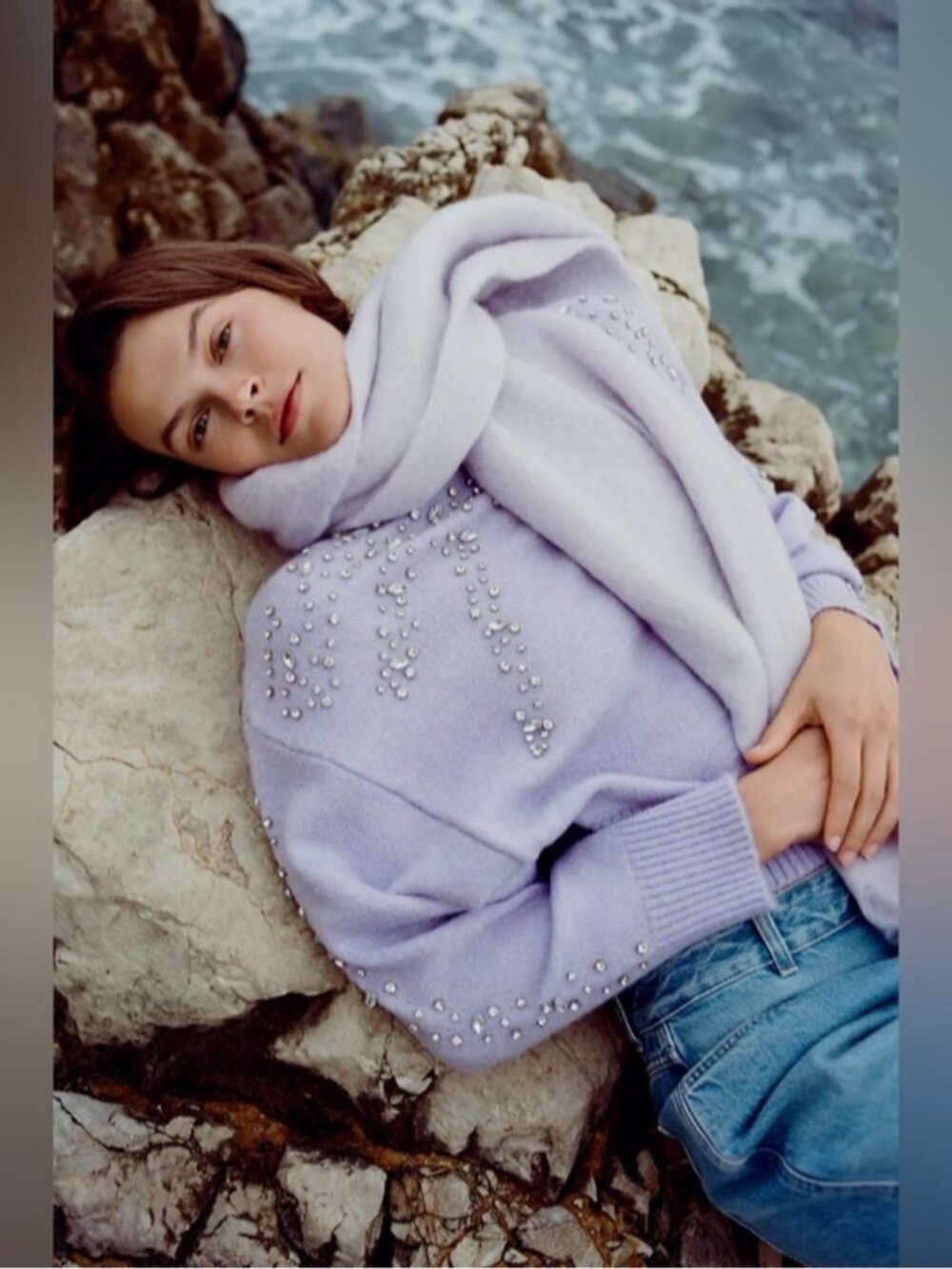 NWT Size L - Anthropologie Pilcro Mock-Neck Embellished Sweater (NWT US$128) - Picture 3 of 16